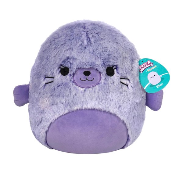 Squishmallow Official Kellytoy Fuzz-A-Mallows Squishy Soft Plush Toy Animal (12 Inch, Ellen Seal)