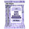 Vivo Per Lei Lavender Hand Wipes for Car - Hand Sanitizing Wipes - Hand Cleaning Wipes for Adults - Travel Hand Wipes for Soft Hands - Pack of 160