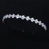 Teyglen Fashion Rhinestone Headband Hair Band Silver Thin Crystal Hair Hoop Band Rhinestone Headpiece Bridal Hair Accessories for Women Party Prom
