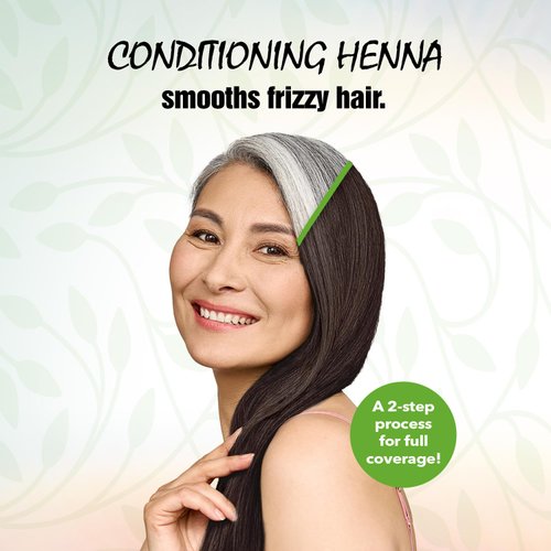 Light Mountain Henna Hair Color & Conditioner, Color the Gray - Black Hair Dye for Men/Women, Chemical-Free Semi-Permanent Hair Color for White, Gray, Blonde, or Highlighted Hair, 7 Oz