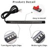 LivTee Universal 8" Flexible LED Light Strip with Tail Brake Stop Turn Signal Lights All-in-one for Motorcycle Scooter Quad Cruiser Off Road, Red/Amber