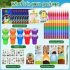 60 Pcs Christmas Christian Party Favors Religious Bible Coloring Books Bulk Goodie Bag Stuffers DIY Scenes Stickers Stampers Class Reward Prizes for Christmas Holiday Winter Nativity Party Supplies