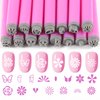 DANNEASY Nail Art Stamp Pen Set (15PCS), 3s Quick DIY Nail Design Tools with Unique Patterns - Easy to Use, Flower Nail Stamper Pen, Nail Art Pen for DIY Salon Nails Supplies