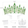 VELSCRUN Green Crystal Birthday Tiara Crowns for Women Girls It's My Birthday Sash Queen Girls Princess Crown with Combs Happy Birthday Party Decorations Mom Sisters Birthday Gift Hair Accessories