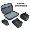 USA GEAR Hard Shell Toiletry Travel Bag Organizer Kit with Customizable Storage Pockets - Perfect for Carrying Electric Toothbrush, Shampoo, Body Wash, Shaving Supplies and More Toiletries - Black