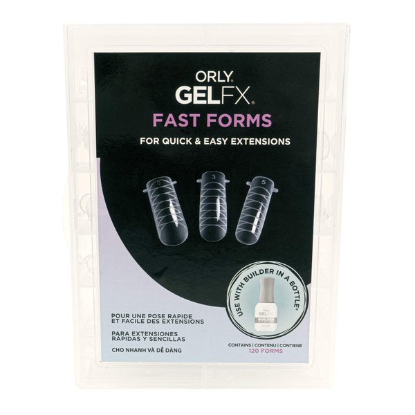 ORLY GelFX Fast Forms (120 pc kit) | Quick and Easy Nail Extensions with Fast Forms | Pair with ORLY Builder Gel