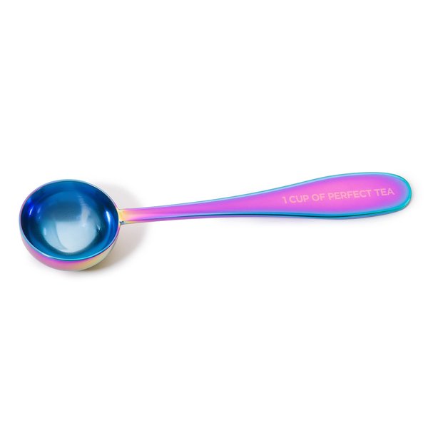 Loose Leaf Tea Spoon Measure | One Cup of Perfect Tea | Stainless Steel Scoop (Iridescent)