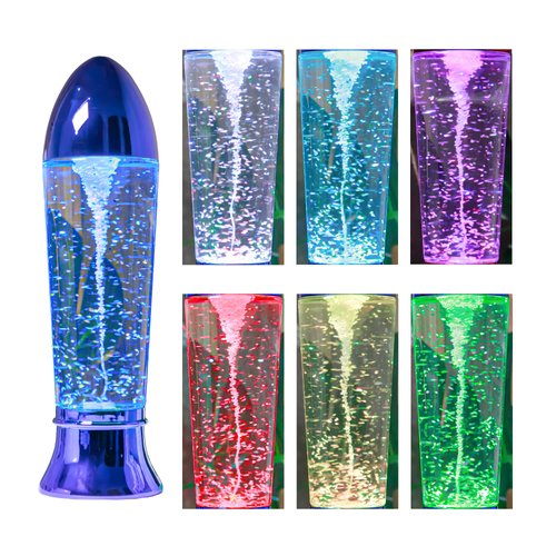 YAKii Tornado Lamp 10.5" LED Color Changing,Tornado Maker, Room Decor,Battery/USB Cable Operated Blue