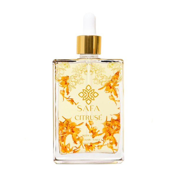 SAFA Citrusé Oil - Organic Oil for Face, Body & Aromatherapy | Grapefruit, Italian Bergamot, Egyptian Neroli Essential Oil & Marigold Petals | Vitamin C