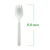 GreenWorks Compostable CPLA Sporks,100 Count 5.5" Disposable Cutlery Spork (Spoon Fork)