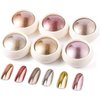BISHENGYF Rose Gold Chrome Nail Powder: 【Super Metallic Mirror Effect】Holographic Glitter Nail Chrome Powder Rose Gold Chrome Nail Powder for Nails Art DIY Decoration