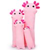 Yeqivo Long Axolotl Stuffed Animals, Soft Long Axolotl Plush Pillow Cute Axolotl Plush Body Pillow Gifts for Kids Girlfriend(Pink, 50cm)