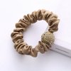 Generic Hair Scrunchies for Women's Hair, Stylish Silk Scrunchies for Hair, Elastic Satin Hair Scrunchies for Curly, Thick, Thin Hair with No Damage, Hair Ties Scrunchies for Boys and Girls(Brown)