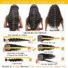QTHAIR 14A Brazilian Water Wave Human Hair Bundle 1 Bundle 100g 20inch Water Wave Hair Extensions Curly Wave Bundles 1B# color Brazilian Water Wave Human Hair Weave