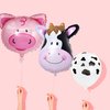 InBy 18pcs Farm Animal Balloons for 3rd Birthday Party Decorations Pig Cow Head Third Farm Animal Theme Balloon Garland Arch 40" Number 3 Foil Balloon 12" Latex Balloon Baby Girl Shower Party Supplies