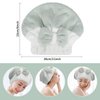 Unaone 2 Pack Microfiber Hair Drying Towels, Super Absorbent Turban Hair Towel Cap, Quick Dry Head wrap with Bow-Knot Shower Cap for for Curly, Long, Thick Hair & Wet Hair (Light Green & Light Purple)