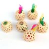 Haourlife Cat Toy Feather Tail Mouse with Cute Handmade Small Bamboo Cage - 3PCS