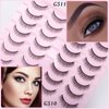 SQYlashes Short Lashes Natural Wispy Lashes Cat Eye False Eyelashes - Mixed 2 Styles, 14 Pairs, MG01
