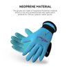 EXCEREY Kids Neoprene Skid-Proof Wetsuit Diving Gloves 3MM Surf Snorkeling Gloves(Blue, S)