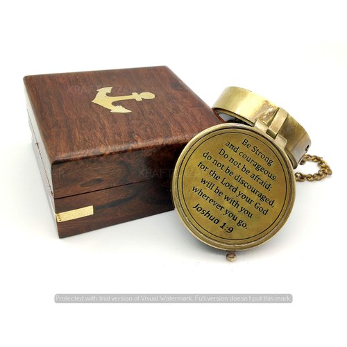 Be Strong and Courageous, Do Not Be Afraid Engraved Compass, Joshua 1 9 Engraved Gifts, Confirmation Gift Ideas, Baptism Gifts, Missionary Gifts, Birthday Gifts
