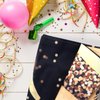Mnixy Happy 16th Birthday Backdrop Banner Step and Repeat 16 Years Old Background Decorations for Women Men Her Him Photography Party Supplies Glitter Black Gold