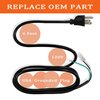 Replacement Barbecue Power Cord, Compatible with Pit Boss& Traeger Wood Pellet Grills, 6 Feet Smoker Grill Power Cord 12