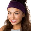 Hipsy Adjustable & Stretchy Basic Xflex Wide Headbands for Women Girls & Teens (5pk Basic Black/Burgundy/Navy/Plum/Dark Grey)