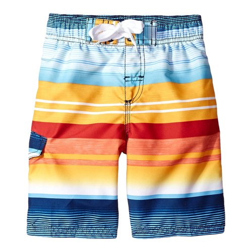 Kanu Surf boys Echo Quick Dry Upf 50+ Beach Swim Trunks, Victor Navy/Orange, 5 6 US