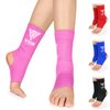 WYOX Ankle Wraps Support Boxing Gear for Men Women Muay Thai Ankle Support Kickboxing Wraps Gym Ankle Support (Pair) (Pink, S/M (Women 4.0-6.5/ Men 3.0-5.5))