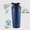 Ice Shaker 26 Oz Shaker Bottle, Stainless Steel Water Bottle and Protein Shaker, As Seen on Shark Tank, Reusable Stainless Steel Water Bottle, Gym Water Bottle, Navy