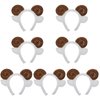 balacoo 7pcs Goat Ears Headband - Furry Sheep Ears Headband for Women Girl Makeup Headbands, Cute Goat Horns Headband for Party Supplies Winter Womens Headbands