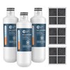 Crystala LT1000PC Replacement Water Filter, Compatible with LT1000PC/PCS, LT1000PC, LT-1000PC, MDJ64844601, ADQ747935 ADQ74793504 Water Filter and LT120F ADQ73334008 Fresh Air Filter 3 Pack