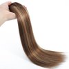 Clip in Hair Extensions Human Hair 120g Real Human Hair Extensions Clip in Balayage Chocolate Brown to Caramel Blonde 8PCS Clip in Straight Remy Hair Extensions (18inch,#4/27/4)