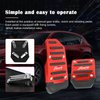 jeseny 3 PCS Car Non-Slip Aluminum Alloy Pedal Pads, Manual/Automatic Gearbox Gas Pedal Brake Pedal Cover, Anti-rubbing Car Clutch Pedal Kits, Auto Universal Replacement Accessories (Red)