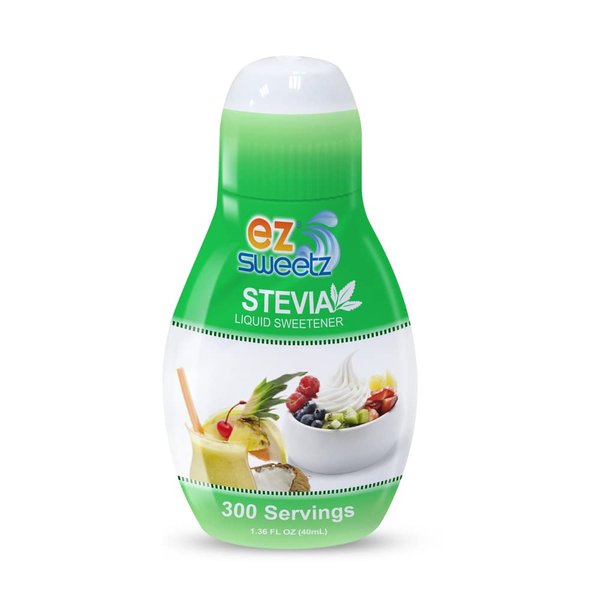 EZ-Sweetz (3-Pack 1.36oz - Liquid De-Bittered Stevia Sweetener 300 Servings/Bottle)