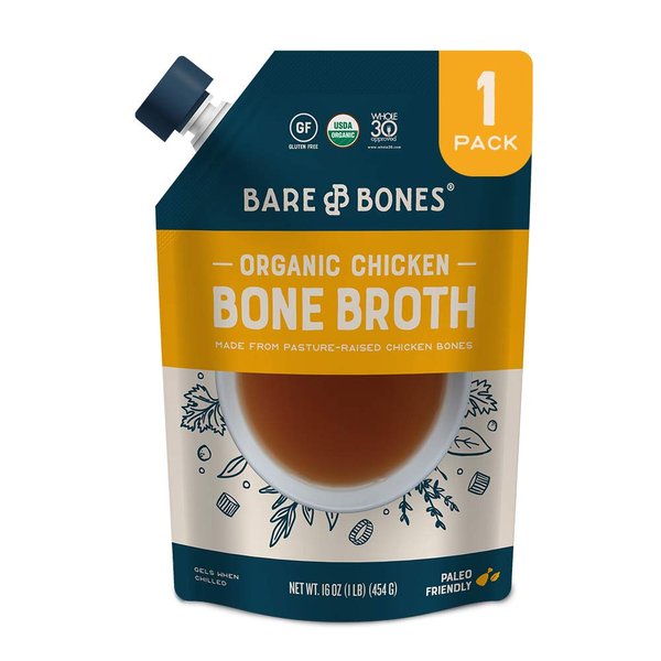 Bare Bones, Organic Chicken Bone Broth, 16 Ounce