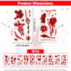 10 Sheets Halloween Wound Tattoos Temporary Scar Tattoo Stickers,Realistic Bloody Fake Scars,Waterproof Halloween Makeup for Adults and Kids, Zombie Face Tattoo Decorations for Cosplay Costume Party