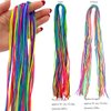 BASEMMAHER 50cs Colorful Hair Wrap String Braiding Hair Ties Hair Extensions Hair Rope Band Sturdy Rainbow String Gradient Color Braiding Yarn Strings for Women Girls Braids Hair Styling Accessories