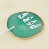 Nail Art Mixing Palette Resin Plate Tray for Christmas/Mixed Paint Drawing Color Display(Green)