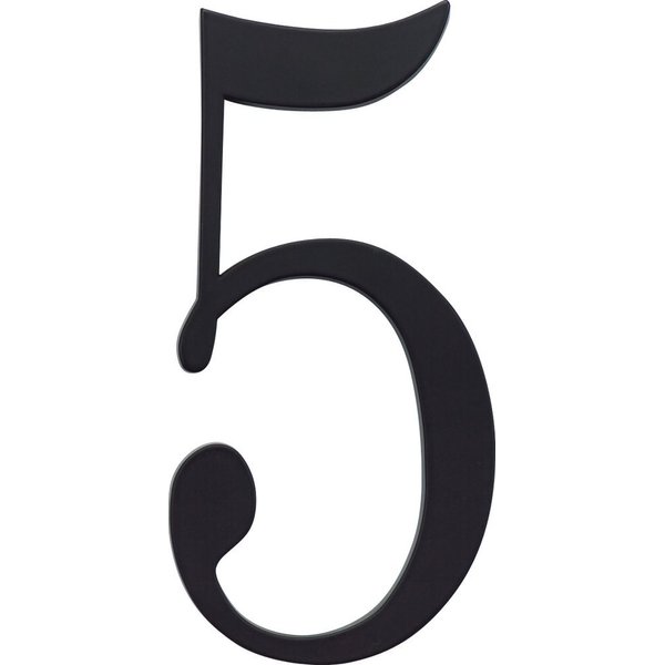 Atlas Homewares TRN5-BL 6-Inch The Traditionalist House Number-5, Matte Black