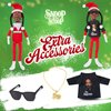 Snoop Dogg Snoop on a Stoop 2024 Christmas Elf Doll, 12” Small Plush Toys, Includes Elf Toy, Extra Tshirt, Sunglasses and Necklace, Christman Gifts for Men & Women.