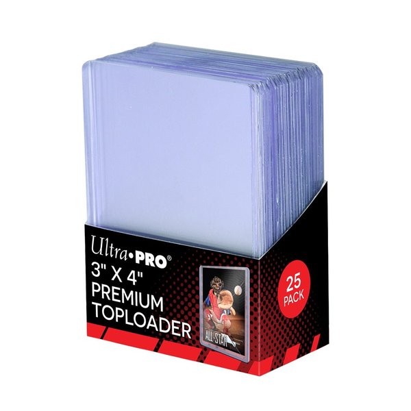 Ultra Pro 3" x 4" Super Clear Premium Toploader Card Protector | 25-Count per Pack | 1-Pack