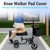 Mybow Knee Scooter Pad for Comfort Knee Walker Pad Cover Cushion Scooter for Broken Foot Leg Injury Knee Cushion Roller Scooter Padding Medical Foam Cushion Seat Cover (Black)