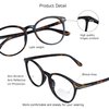 VisionGlobal Bifocal Reading Glasses for Men and Women - Stylish Retro Oval Computer Readers (Up+0.00/Down+1.25)