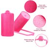 40 Pieces Sponge Hair Rollers Satin Rollers for Black Hair, Silk Rollers Foam hair Rollers Hair Curlers with Duck Teeth Hair Clips for Hairdressing Styling (Rose Red,Multi-size)