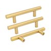 goldenwarm 18 Pack Brushed Brass Cabinet Handles Drawer Pulls Gold Dresser Hardware 3in Pull Handles - LS201GD76 Brushed Gold Cabinet Hardware Cupboard Drawer Handles, Stainless Steel