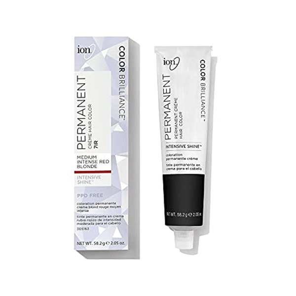 Ion 7IR Medium Intense Red Blonde Permanent Creme Hair Color 7IR Medium Intense Red Blonde