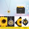 MOKOQI Sunflower Gifts for Women Artificial Sunflower Gifts for Her Mom Girlfriend Wife with Necklace in 100 Texts I Love You on Mother's Day Birthday XMS Present
