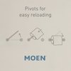 Moen Retreat Brushed Nickel Double Post Pivoting Toilet Paper Holder, Wall Mounted Toilet Roll Holder, DN8308BN