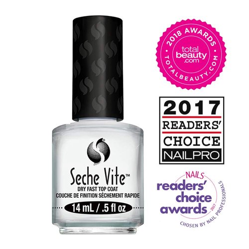 Seche Vite Dry Fast Top Coat for Nail Polish and Manicure (2 pack, 0.5 oz)